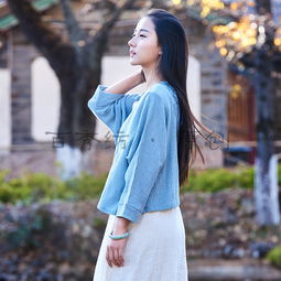 棉麻女装文艺清新学院女式短袖外套bxf